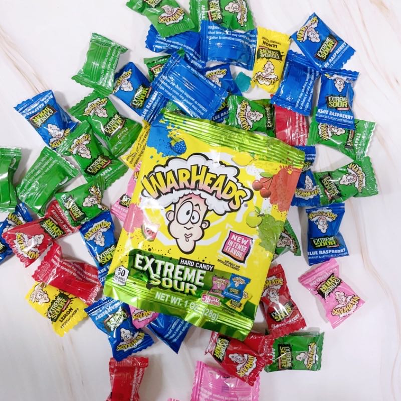 美国弹头酸糖Warheads硬糖果超酸提神零食5种口味92g 酸脑劲爆酸