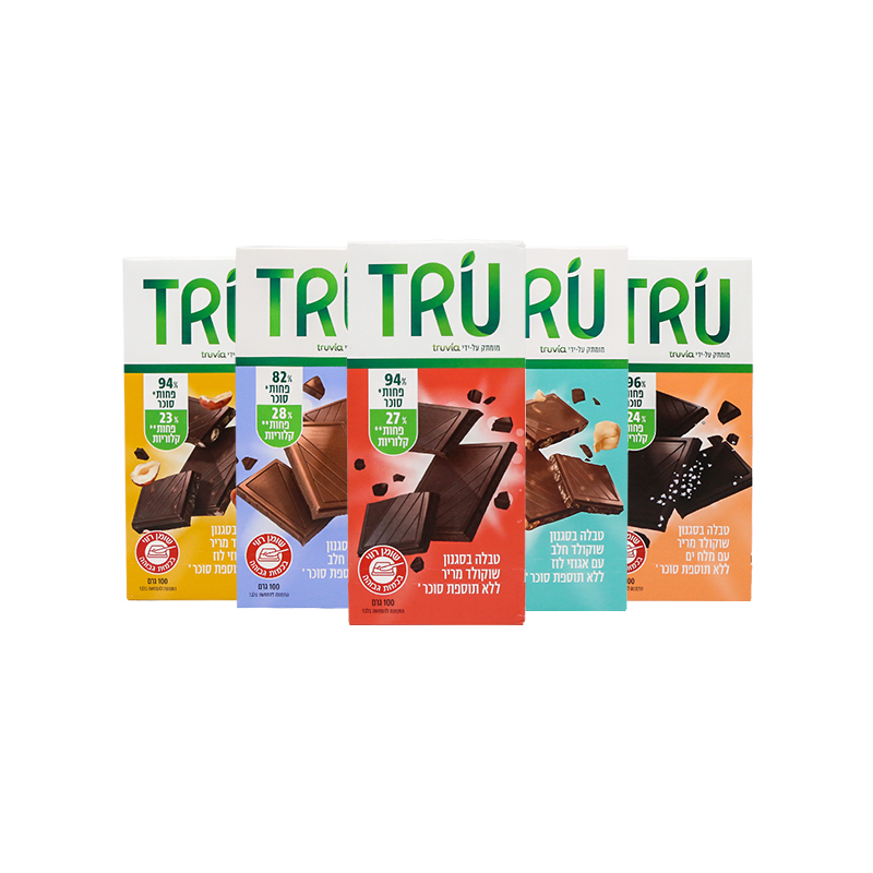 Truvia巧克力排块葡萄牙进口生酮100%无糖低卡代糖巧克力100g/片