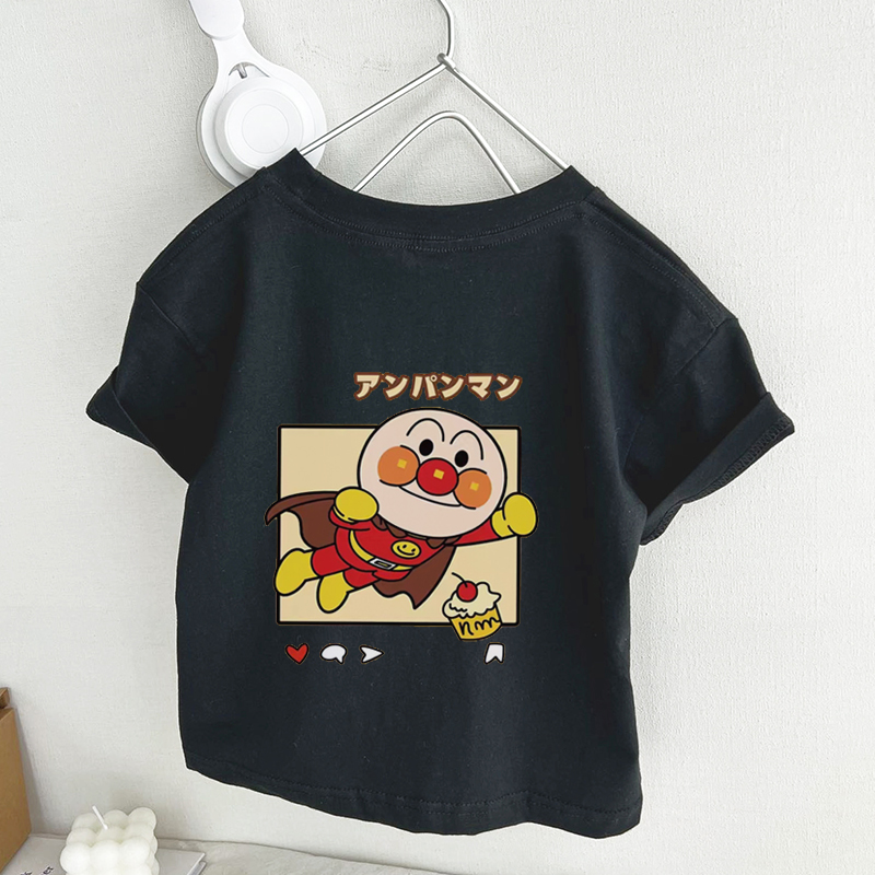儿童T恤衫夏季洋气面包超人男童短袖卡通女宝宝半袖上衣纯棉童装