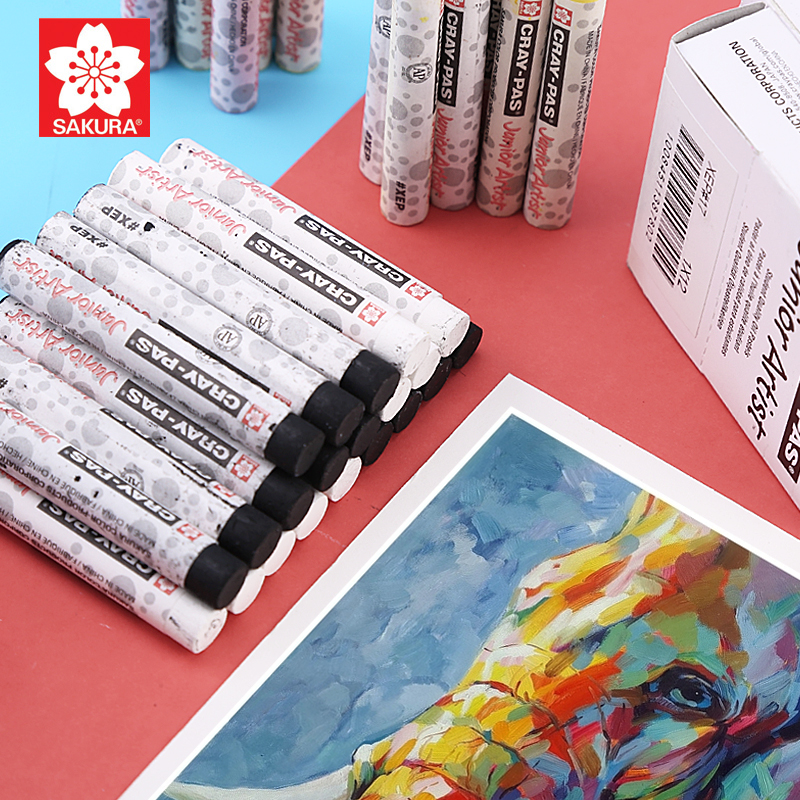 【多种颜色可选】日本SAKURA樱花牌cray-pas蜡笔单只原装补充装白色黑色油画棒画笔diy手绘填色笔儿童幼儿园
