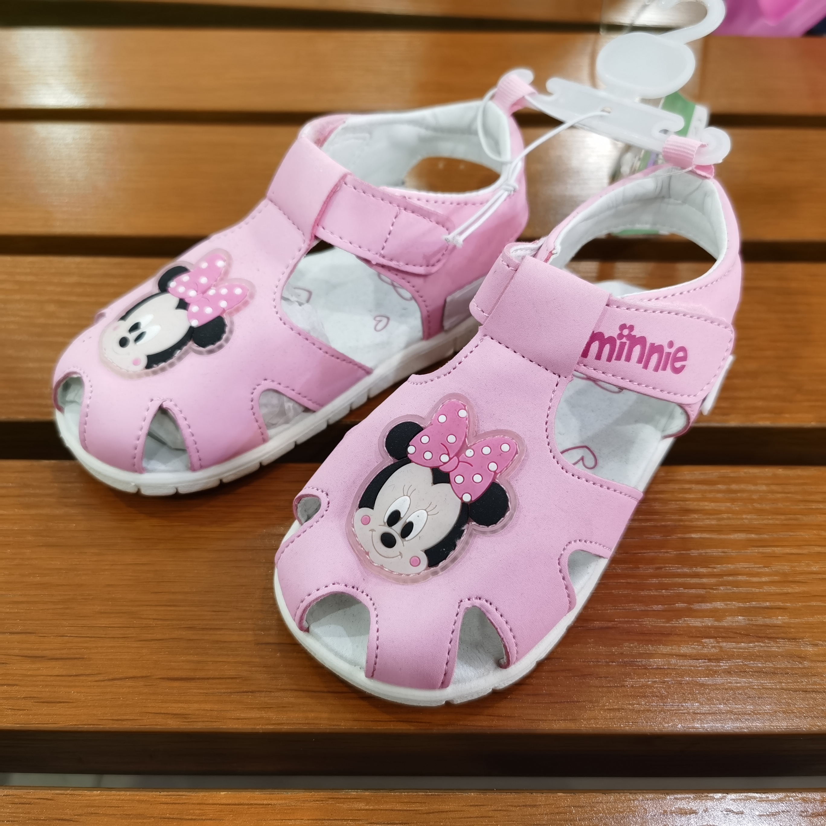迪*尼夏季新款男女童宝宝鞋包头婴儿学步鞋子软底舒适米奇凉鞋