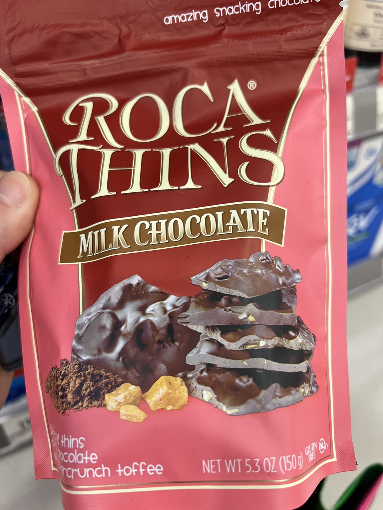 澳门采购美国ROCA THINS乐家牛奶巧克力/海盐黑巧克力薄脆150g
