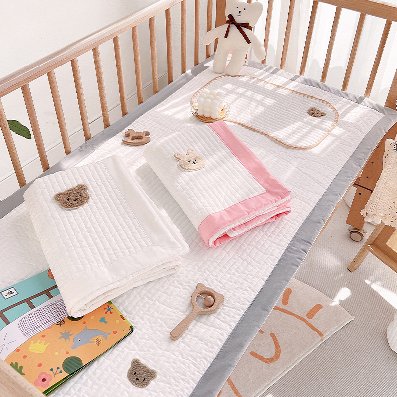 ins婴儿床单纯棉a类新生儿宝宝床罩定制绗缝床单垫儿童拼接床床笠