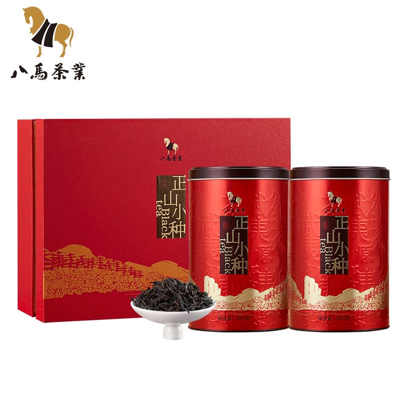 八马茶叶 武夷山原产正山小种红茶送礼礼盒装500g