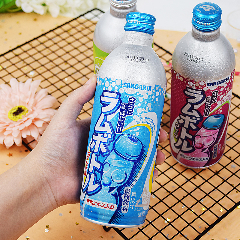 3瓶装 日本进口桑格利亚哈密瓜三佳利波子汽水葡萄味铝罐碳酸饮料