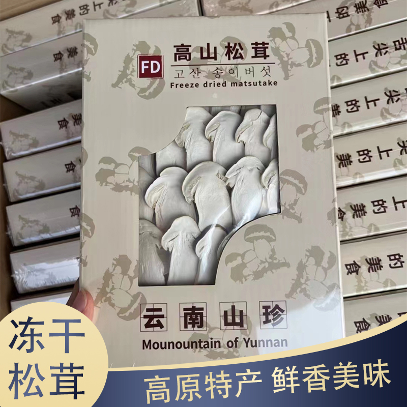 冻干松茸片 香格里拉高原特产赤松茸菇人工菌菇25克一盒煲汤鲜美