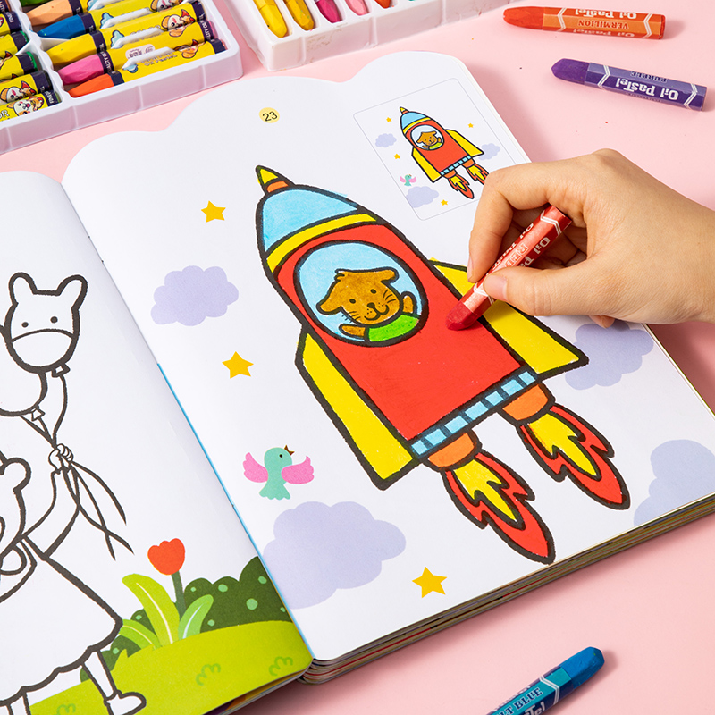 涂色绘本0到3岁婴儿童2-4-5-6填色涂鸦画画本宝宝绘画册益智玩具1