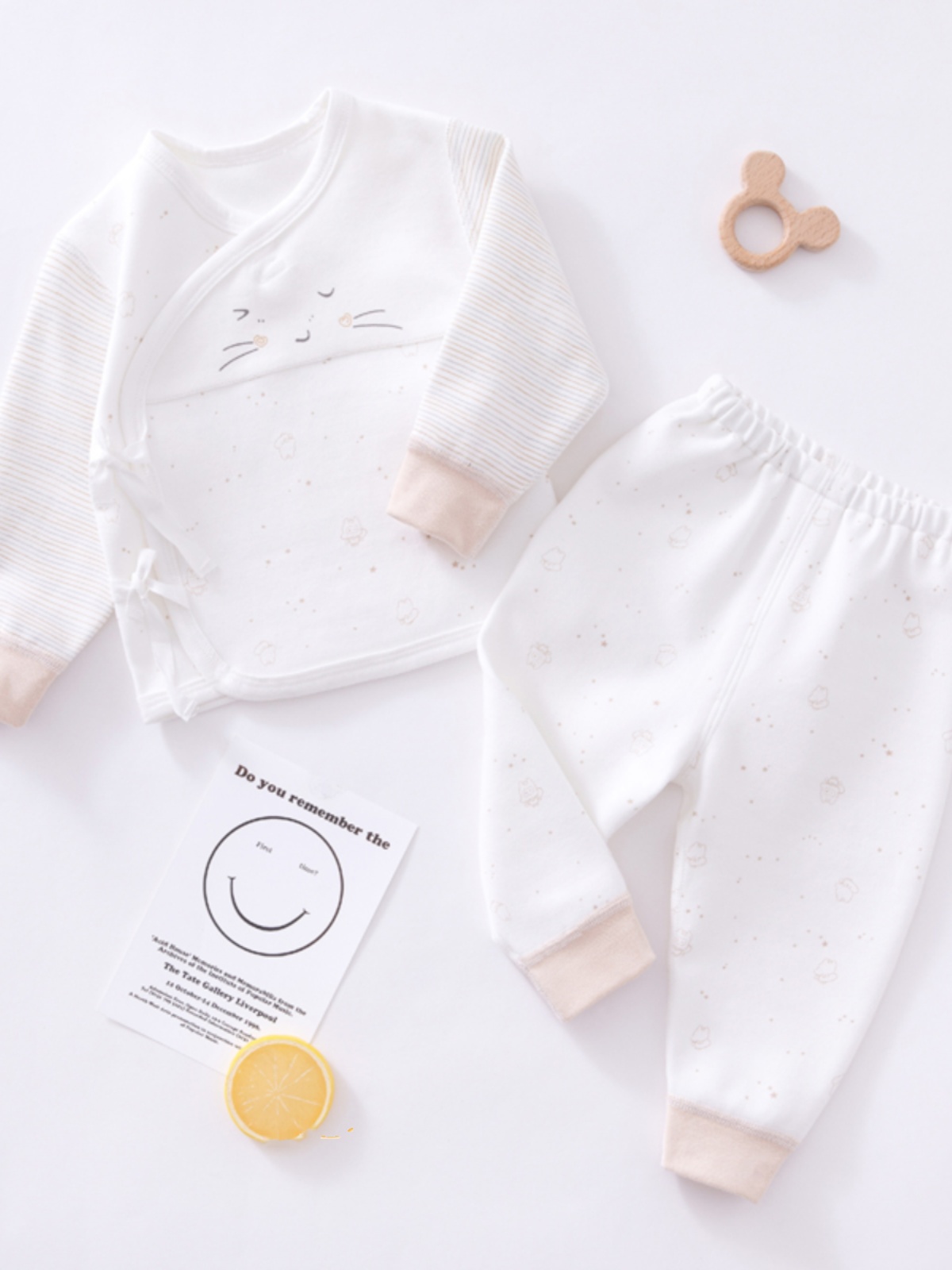 新生儿和尚服春秋婴儿打底内衣套装初生宝宝系带衣服纯棉两件套