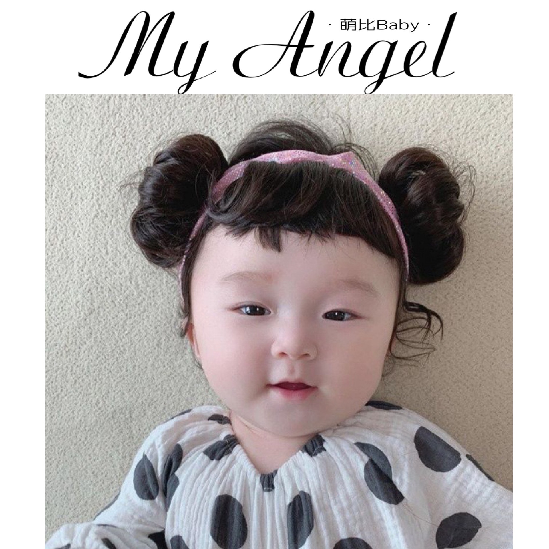 ins 爆款韩国婴儿可爱花苞丸子头假发发带女宝宝百搭头饰婴童发饰