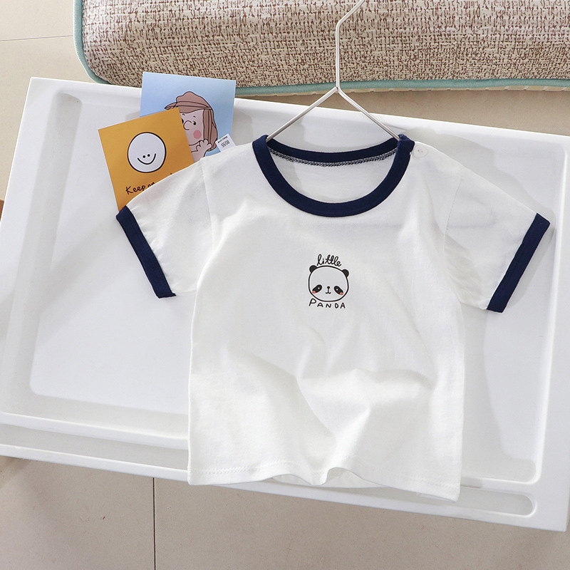 2024新款夏季儿童短袖t恤纯棉男女孩宝宝婴儿单件体恤衫半袖上衣