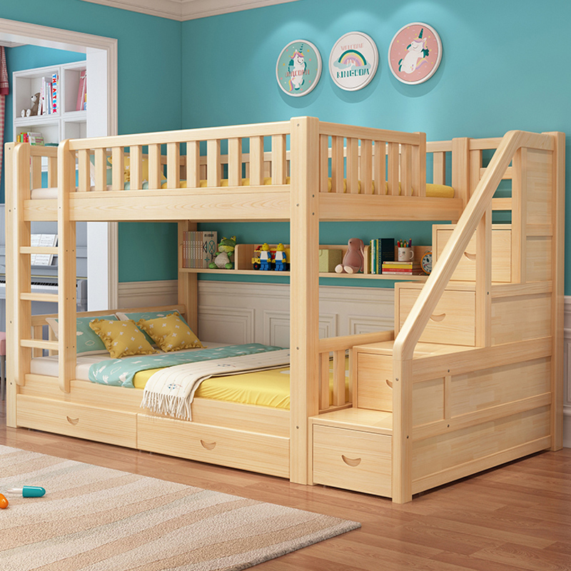 上下床实木全实木双人床上下铺小户型大人子母床儿童床成年高低床