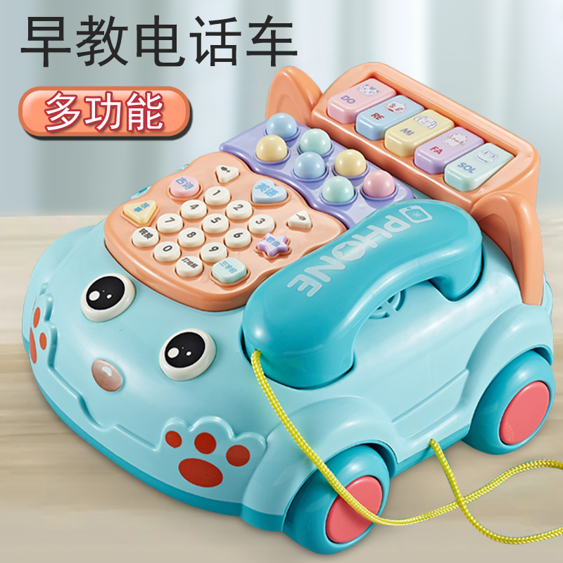儿童电话机仿真座机玩具1-3岁宝宝模拟打电话音乐男女孩益智手机