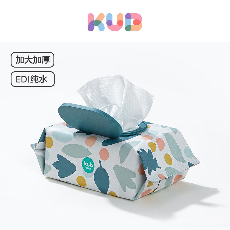 【百亿补贴】KUB可优比婴儿湿巾手口专用加厚加大湿纸巾80抽*1包