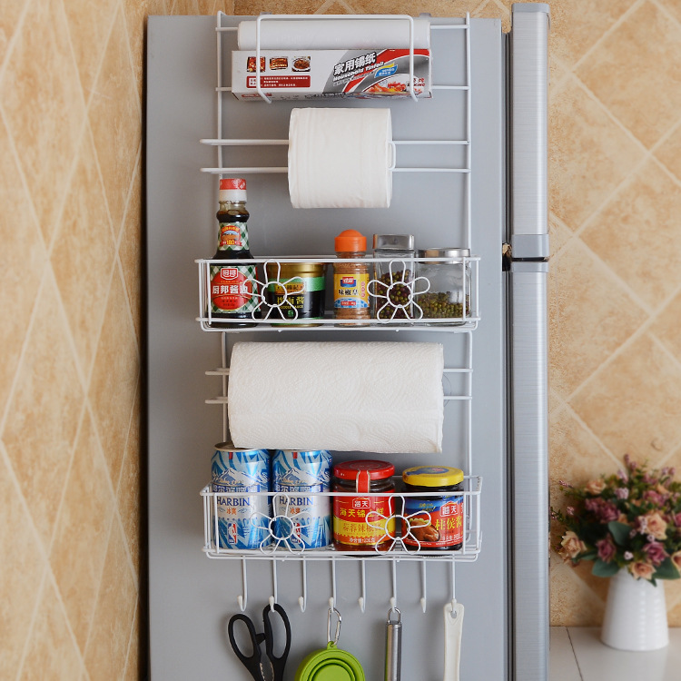 厨房用品冰箱挂架 保鲜膜纸巾冰箱侧壁收纳置物架