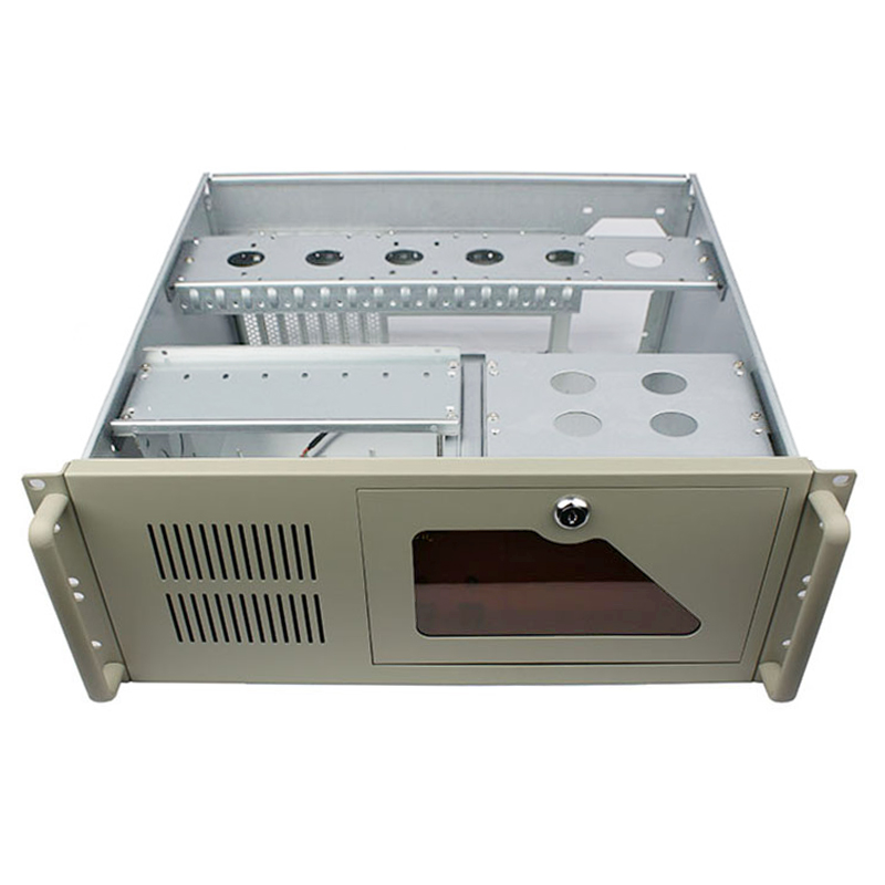 4U工控机箱450ATX标准型主板光驱电源卧式工业电脑服务器硬盘静音