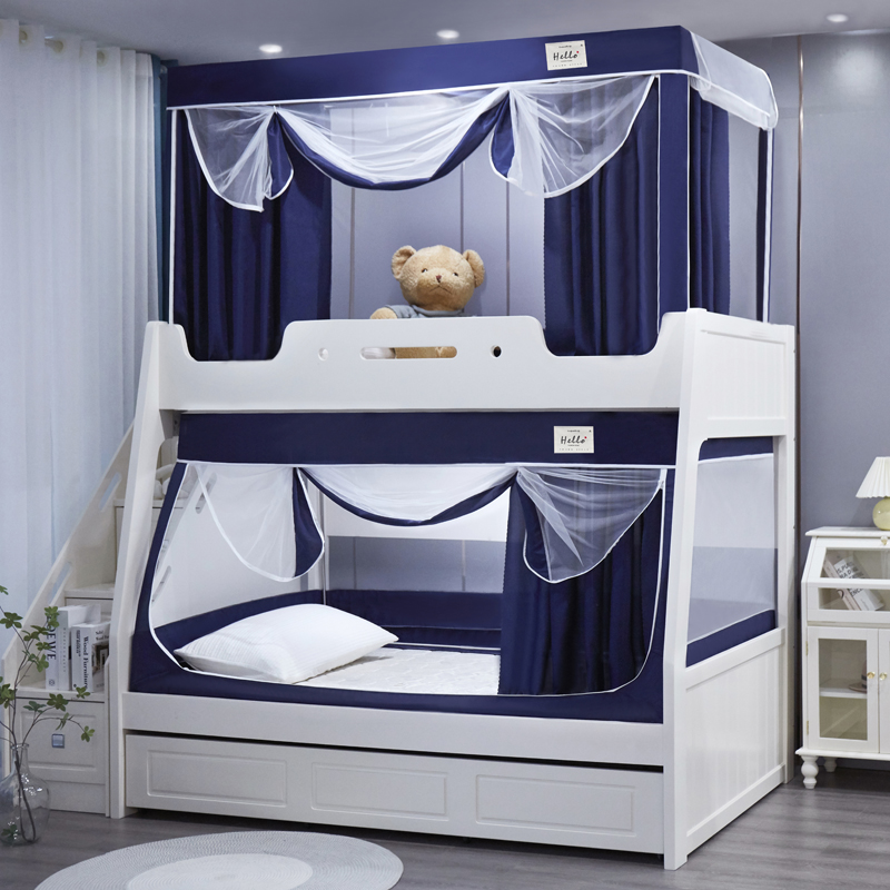 子母床蚊帐1.2m上下床铺1.5梯形家用高低床1.35儿童双层床母子床