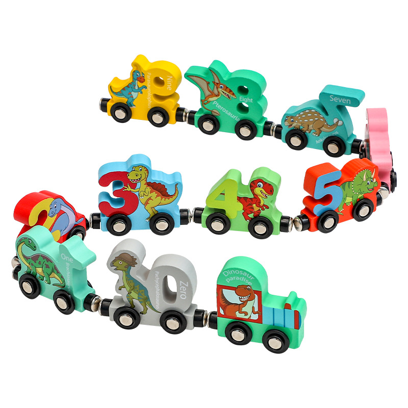 磁性数字小火车儿童益智玩具磁力积木拼装宝宝女孩1一3到6岁2男孩