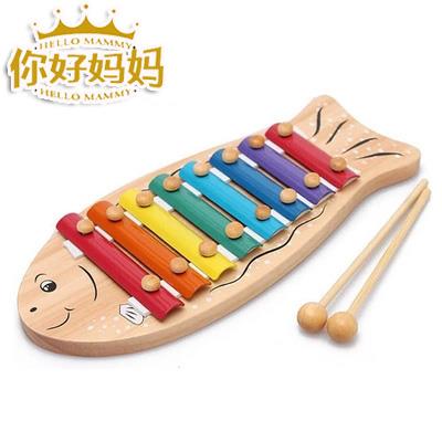 新款韩国八音木手敲琴儿童玩具奥尔夫乐器10-11个月宝宝益智玩具1