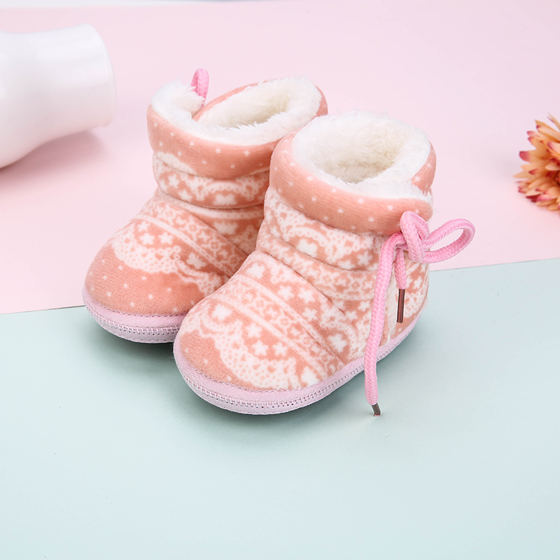 冬款婴儿鞋冬季加厚保暖棉鞋男女宝宝鞋0 -12月新生儿软底学步鞋