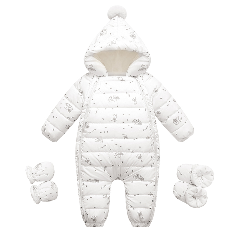 婴儿连体羽绒服新生儿冬季外出保暖抱衣男女宝宝冬装衣服加厚爬服
