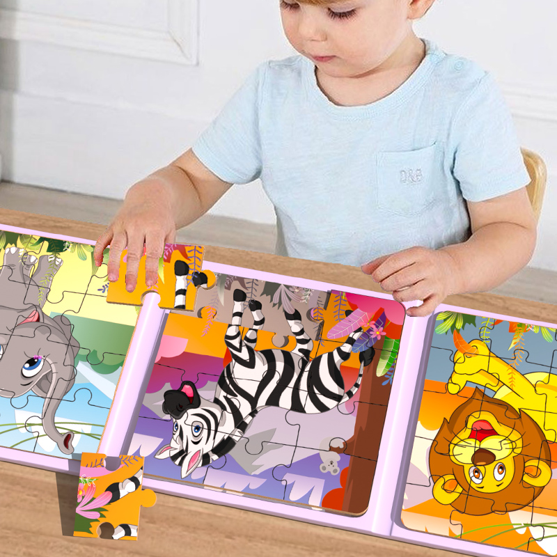 幼儿童磁性拼图玩具进阶拼装宝宝益智积木1一3到6岁恐龙2男孩女孩