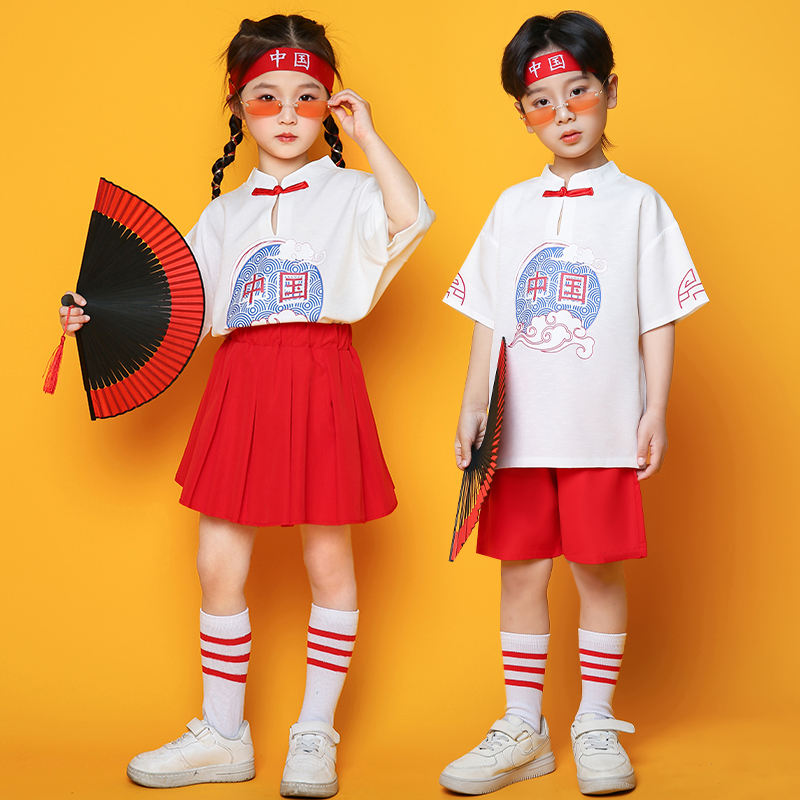 六一儿童演出服啦啦操小学生运动会开幕式中国风幼儿园合唱表演服