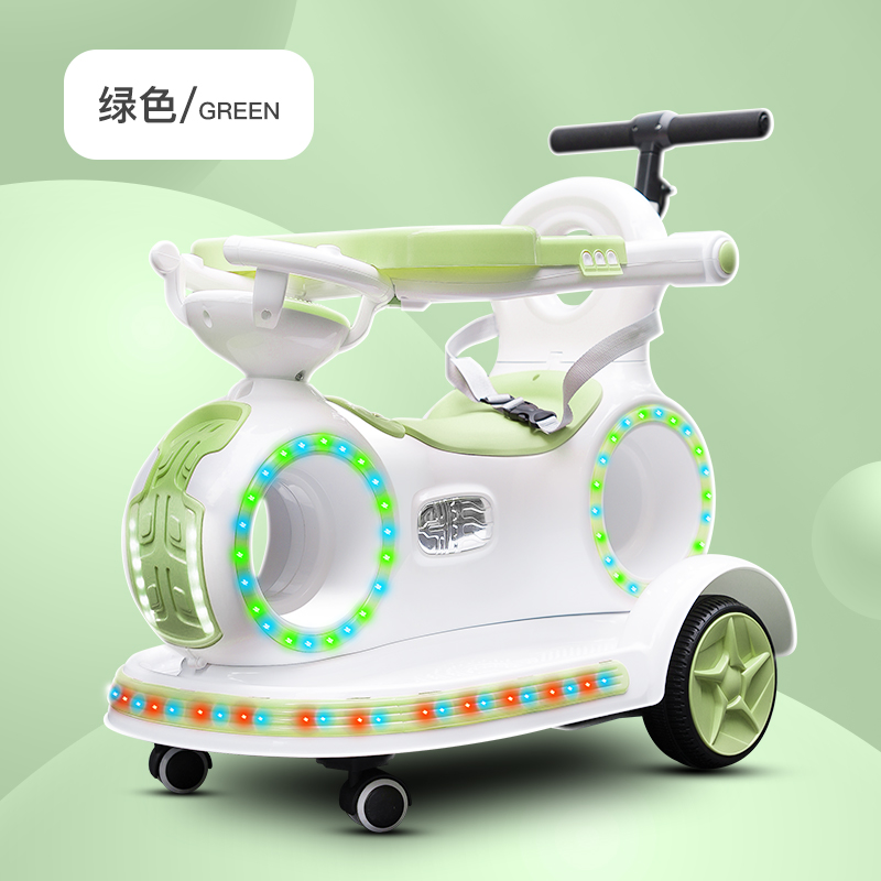 新款婴儿童电动车宝宝四轮汽车带遥控摇摇车可手推可坐小女男孩瓦