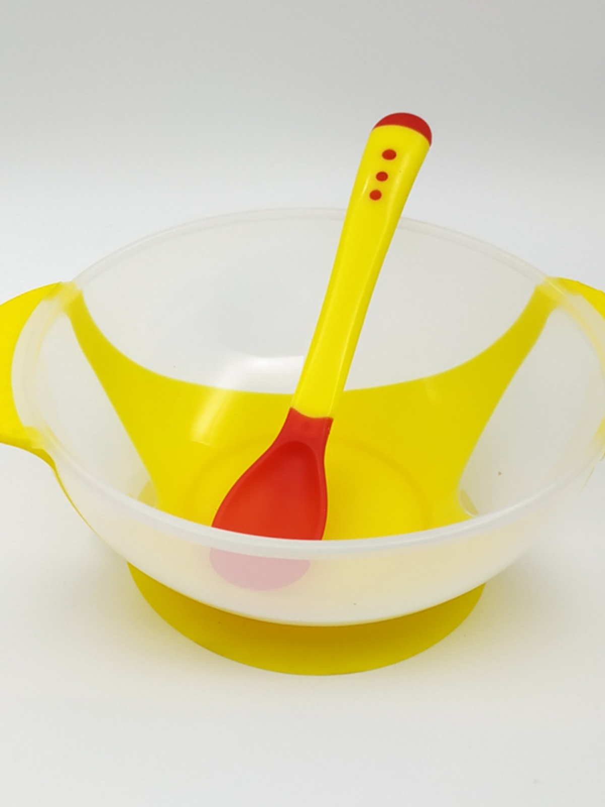婴儿感温碗勺套装宝宝辅食喂养吃饭喝水训练温感变色勺子儿童餐具