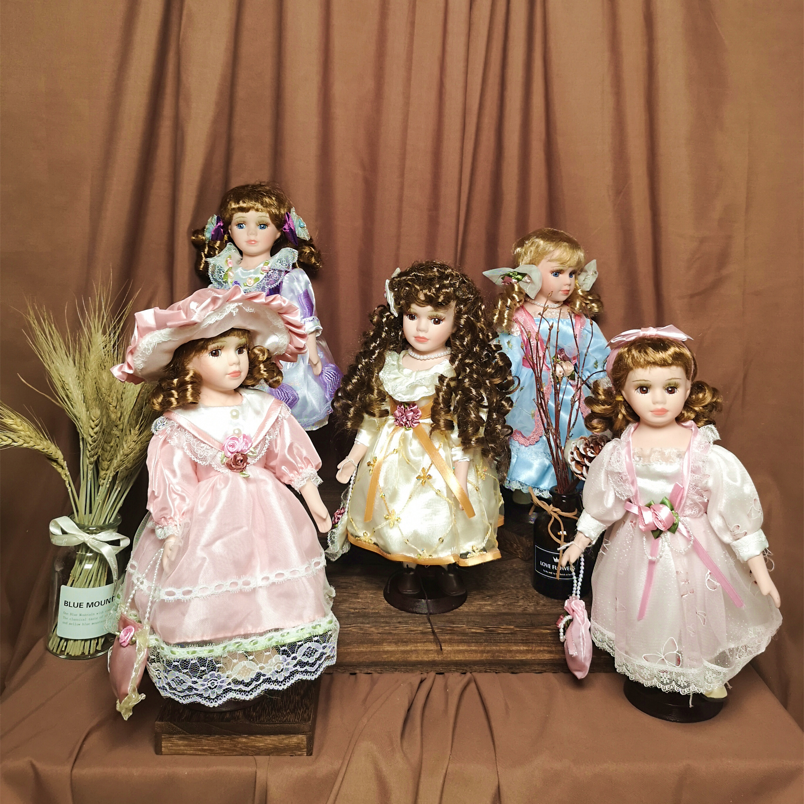 L30厘米陶瓷娃娃礼品出口欧美办公室家居摆件少女创意礼品摄影道