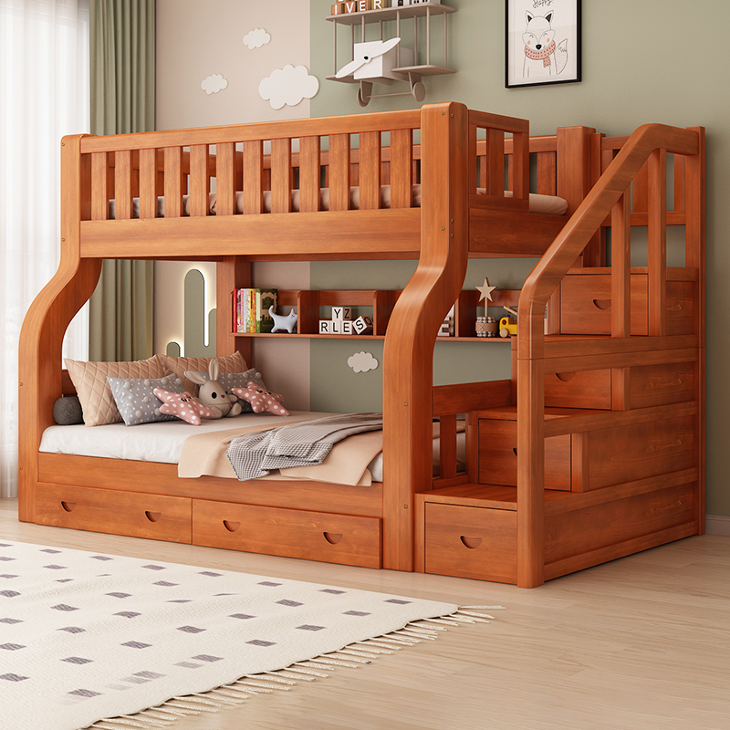 国标全实木上下床双层床儿童床上下铺高低床多功能组合两层子母床