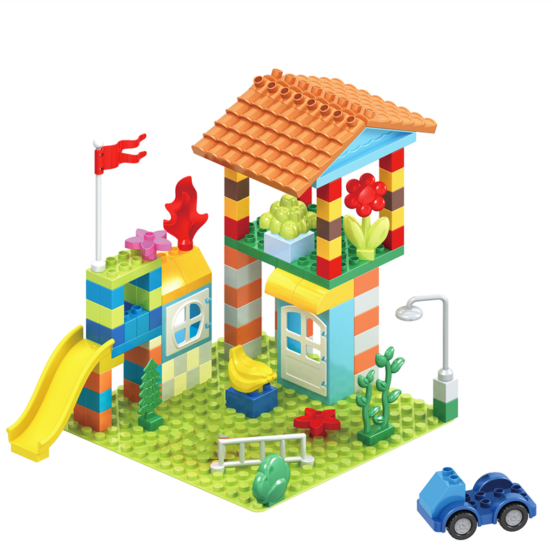 兼容大颗粒积木1-3-6周岁拼装拼插建构塑料儿童小颗粒积木玩具