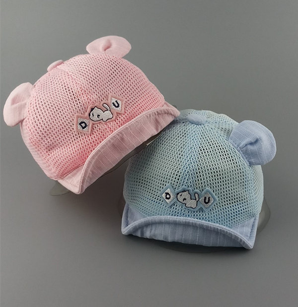 婴儿帽子春秋0-3-5个月薄款季新生儿男女宝宝纯棉春夏鸭舌遮阳帽