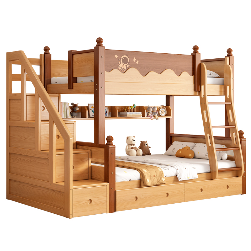 上下铺双层床实木两层高低床小户型上下床姐弟床s型子母床儿童床