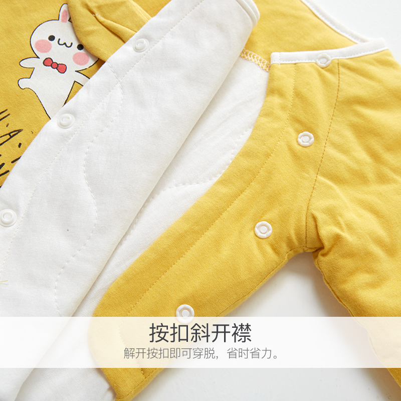 新生婴儿衣服春秋冬幼儿和尚出生薄夹棉纯棉初生棉衣宝宝保暖上衣