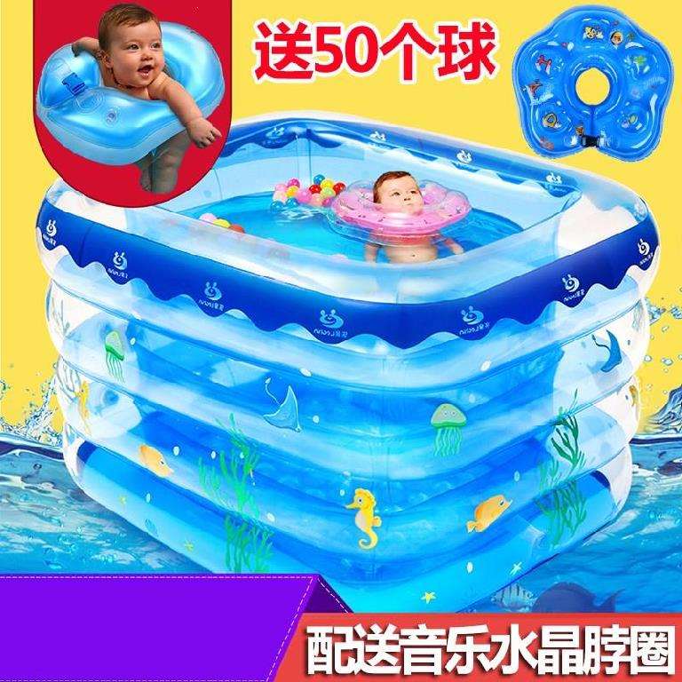 现货速发。温宝宝摺叠式婴儿游泳池恒温加热幼儿童成人游泳桶可移