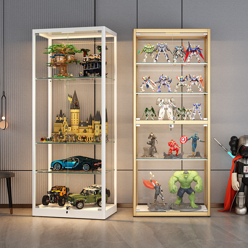 乐高展示柜家用手办展示架防尘透明玻璃柜高达收纳玩具模型陈列柜