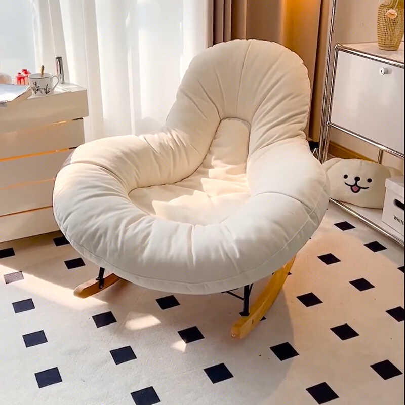 摇摇椅简约现代家用懒人沙发单人椅客厅卧室阳台网红休闲椅子雪梨