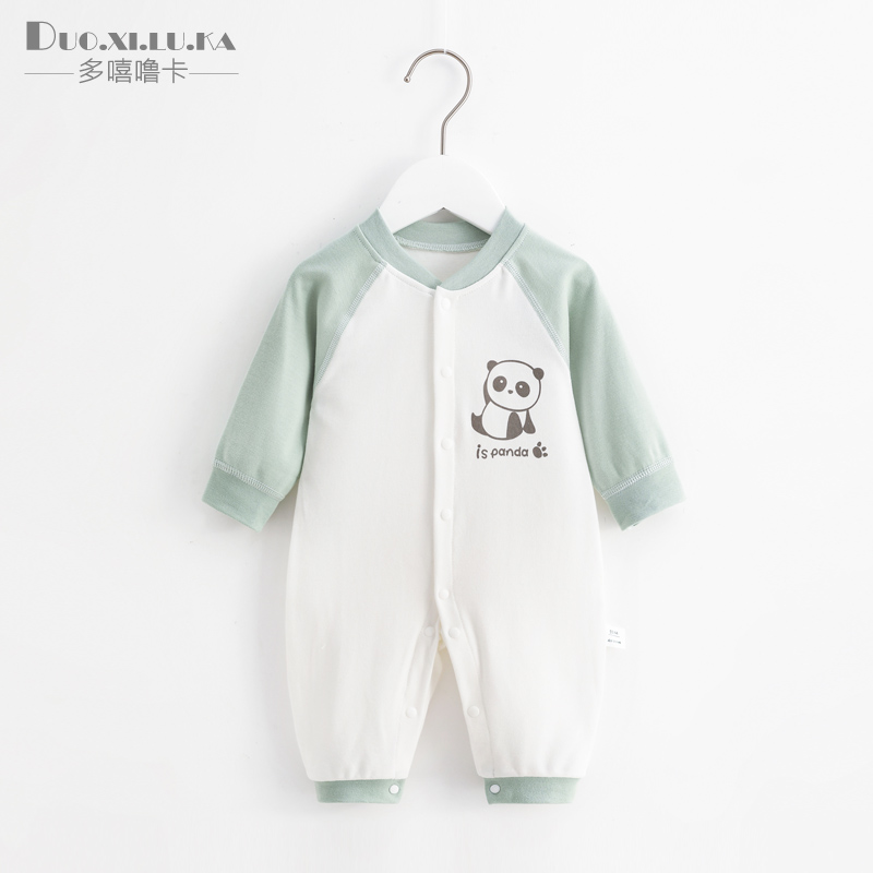 0-6个月新生婴儿儿连体衣纯棉和尚服春秋薄款内衣睡衣初生宝宝男3