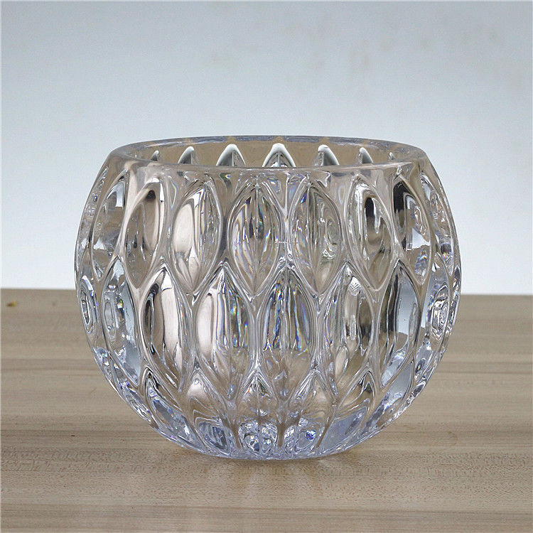 水培植物玻璃瓶圆形玻璃花瓶透明绿萝睡莲铜钱草水养花盆器皿容。