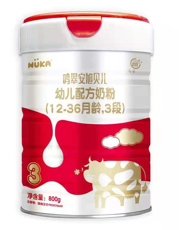 鸣翠安旭贝儿奶粉3段800g罐装国产配方牛奶粉OPO益生元核苷酸正品