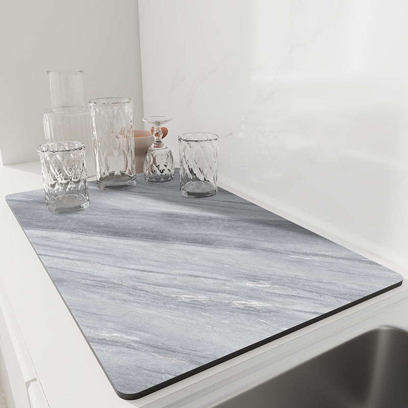 厨房台面吸水防霉垫子软硅藻泥吧台桌面餐具干燥R杯垫洗手台沥水