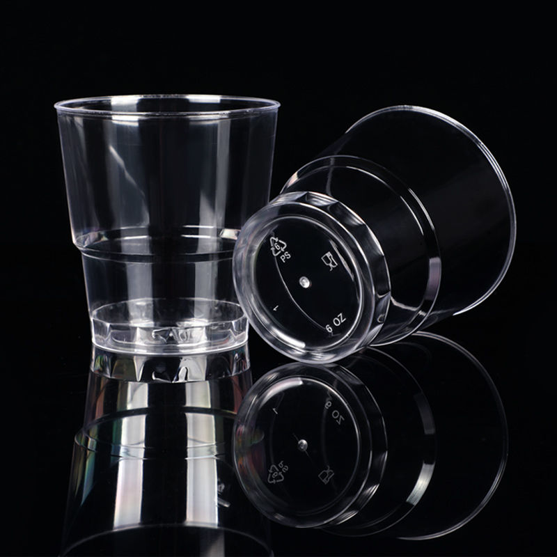 宜洁航空杯一次性杯子10只商用加厚透明塑料硬杯水杯180ml Y-9362