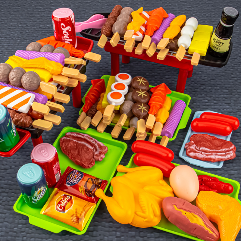 推荐Baby Simulation BBQ Pretend Play Kitchen Toys Cookware C