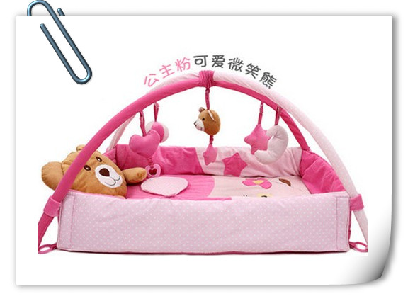 0-1岁新生宝宝音乐健身架玩具 3-6-12个月婴儿游戏毯爬行垫礼物
