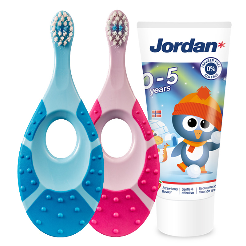 挪威jordan进口儿童牙刷婴儿宝宝牙刷0到3岁到6-12岁软毛口腔清洁