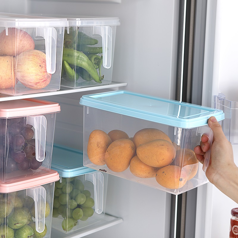冰箱收纳盒长方形抽屉式鸡蛋盒冷冻盒厨房食物收纳保鲜塑料储物盒