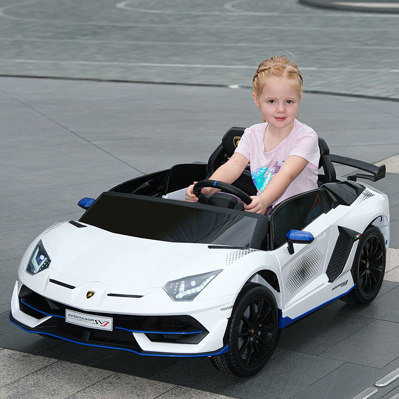兰博基尼儿童电动车四轮可遥控汽车双人跑车男女孩婴儿宝宝玩具车