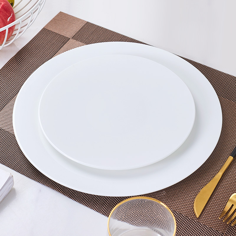 景德镇骨瓷餐具日式陶瓷牛排盘子白色餐盘创意网红菜盘西餐盘平盘