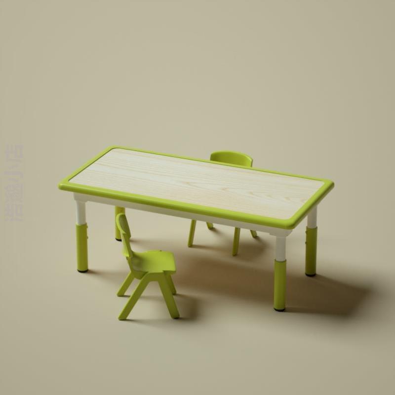 &桌子写字桌椅升降幼儿园学习桌套装桌椅书桌宝宝塑料桌儿童玩具