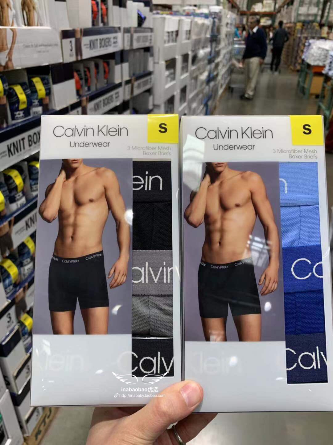 台湾costco代购 Calvin Klein 男士内裤 3条装 CK男平角四角裤